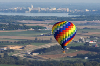 Hot air balloon NW of Madison, WI - 