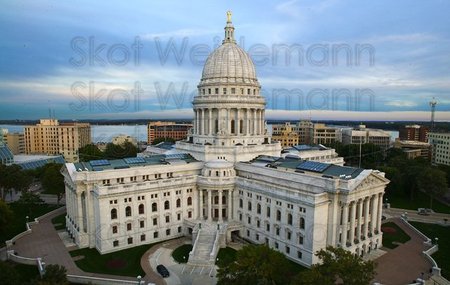 Madison Capitol from tower crane