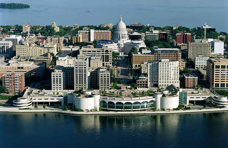 Madison Isthmus, Wisconsin State Capitol, Monona Terrace